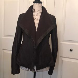 T Tahari merlot deluxe leather jacket. NWT Sz S